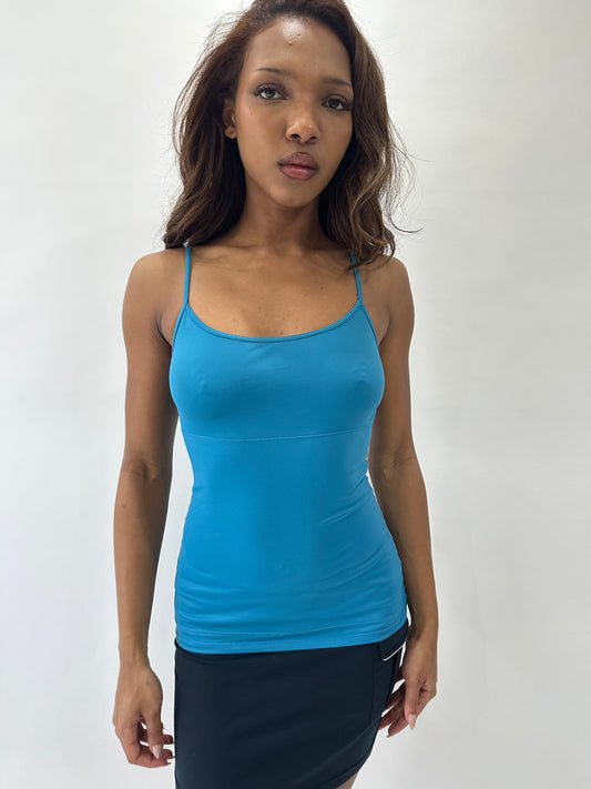 athleisure edit | small blue fitted tank top