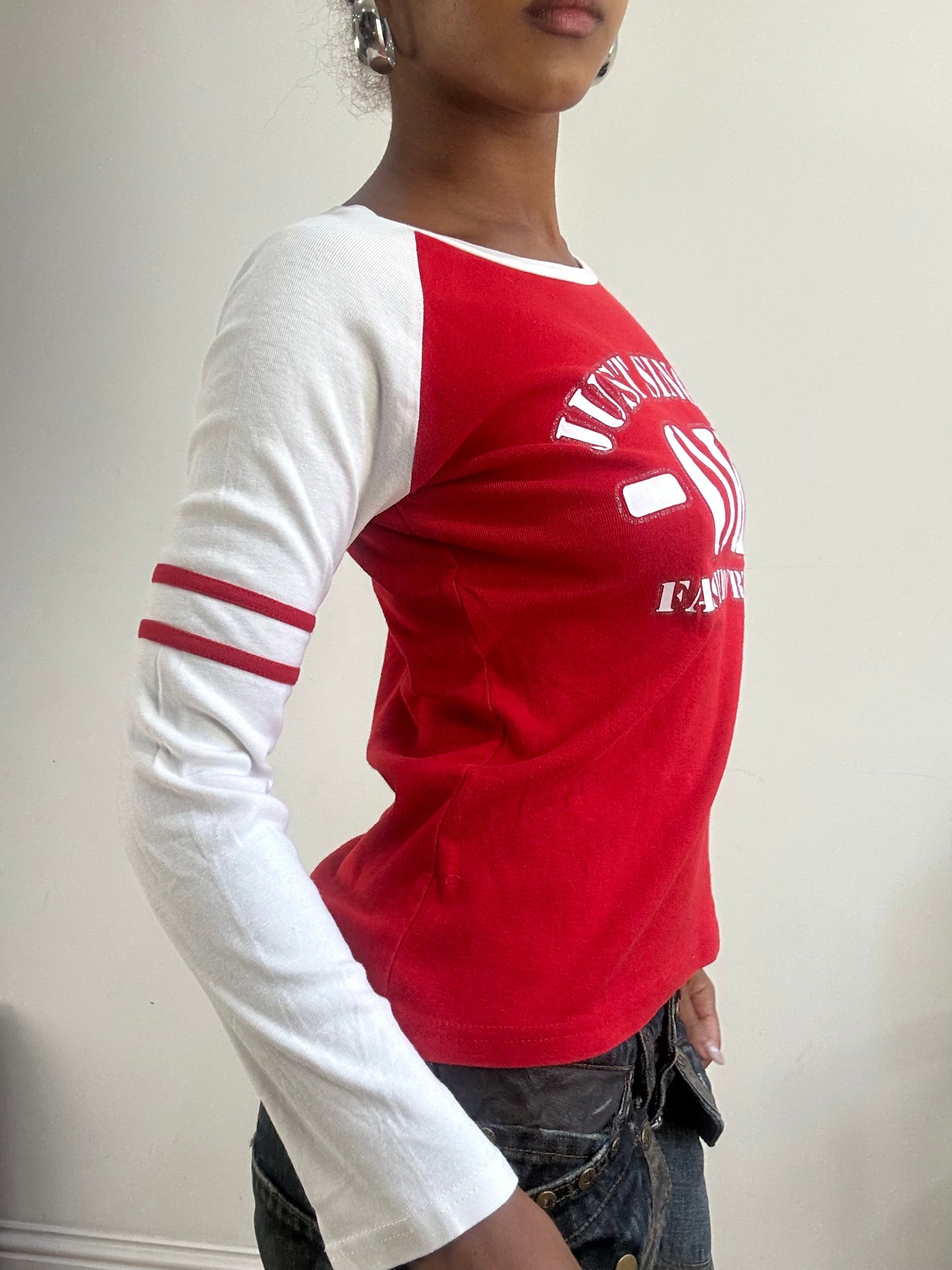 AUTUMN EDIT | small red and white long sleeve top with stripes