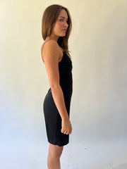 back to school drop | medium black body-con dress