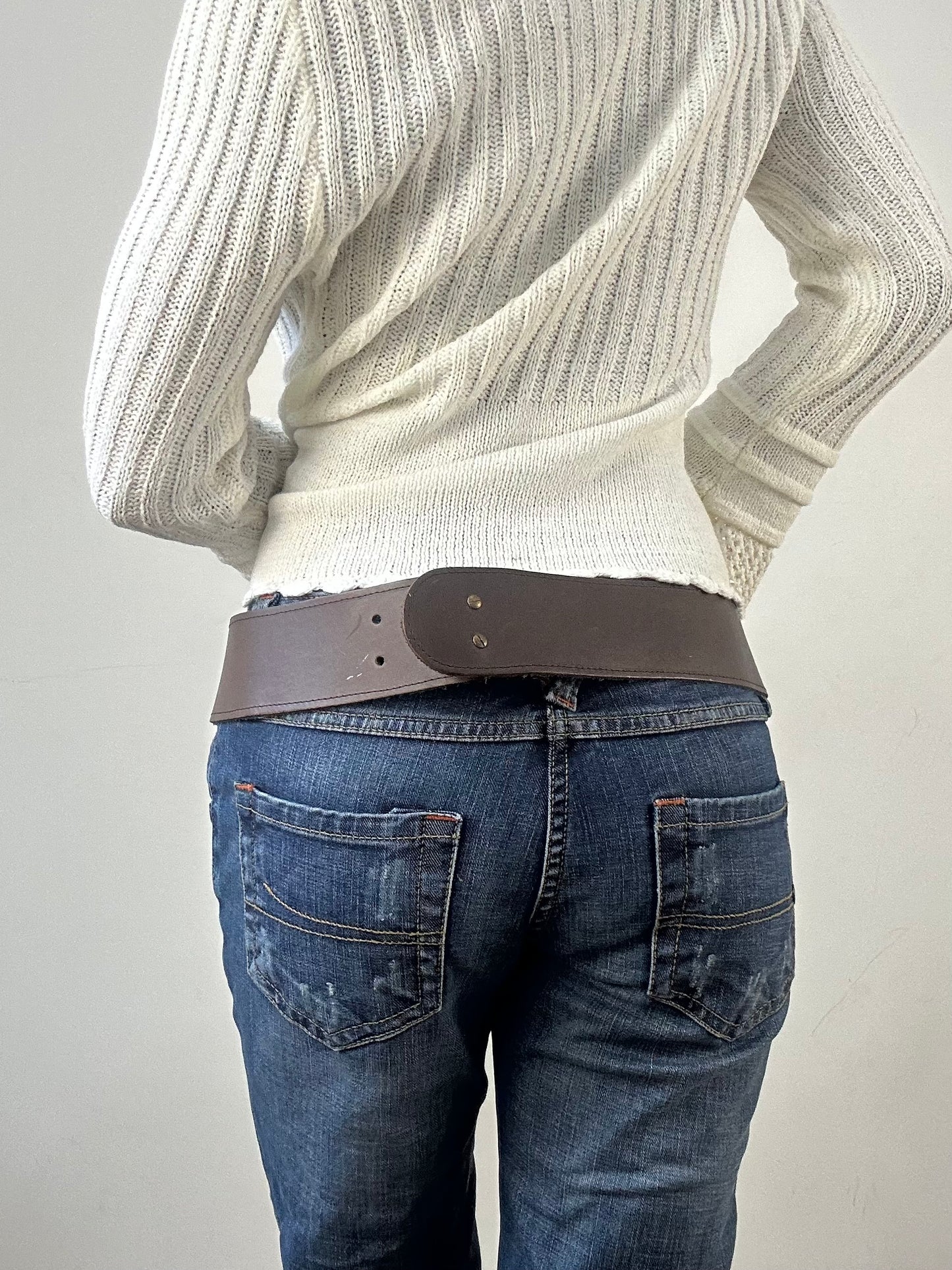 winter edit | brown faux leather belt with gold buckle