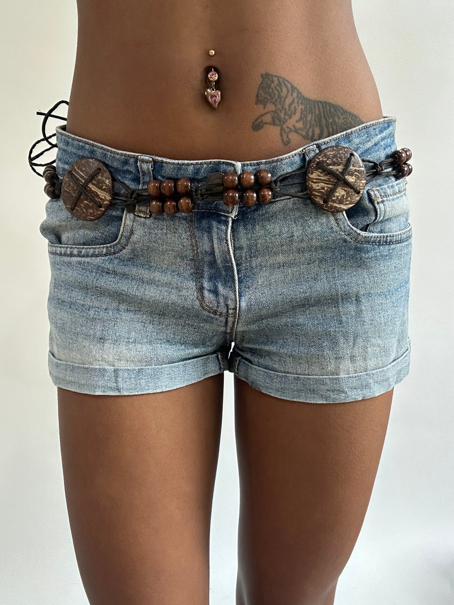 BEST PICKS | brown beaded braided tie up belt