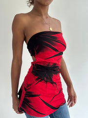 BEST PICKS | small red and black bandeau top