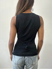 2016 edit | small black tank top with graphic heart print
