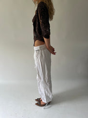 SATC drop | taille: S · couleur: blanc · article: pantalon · détails: style cargo + cordon de serrage