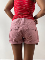 midsummer edit | taille: M · couleur: rouge · article: short · détails: vintage + rayures tennis + motif + bershka