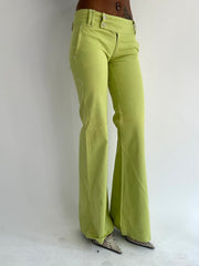 ‼️ | lime green fitted trousers