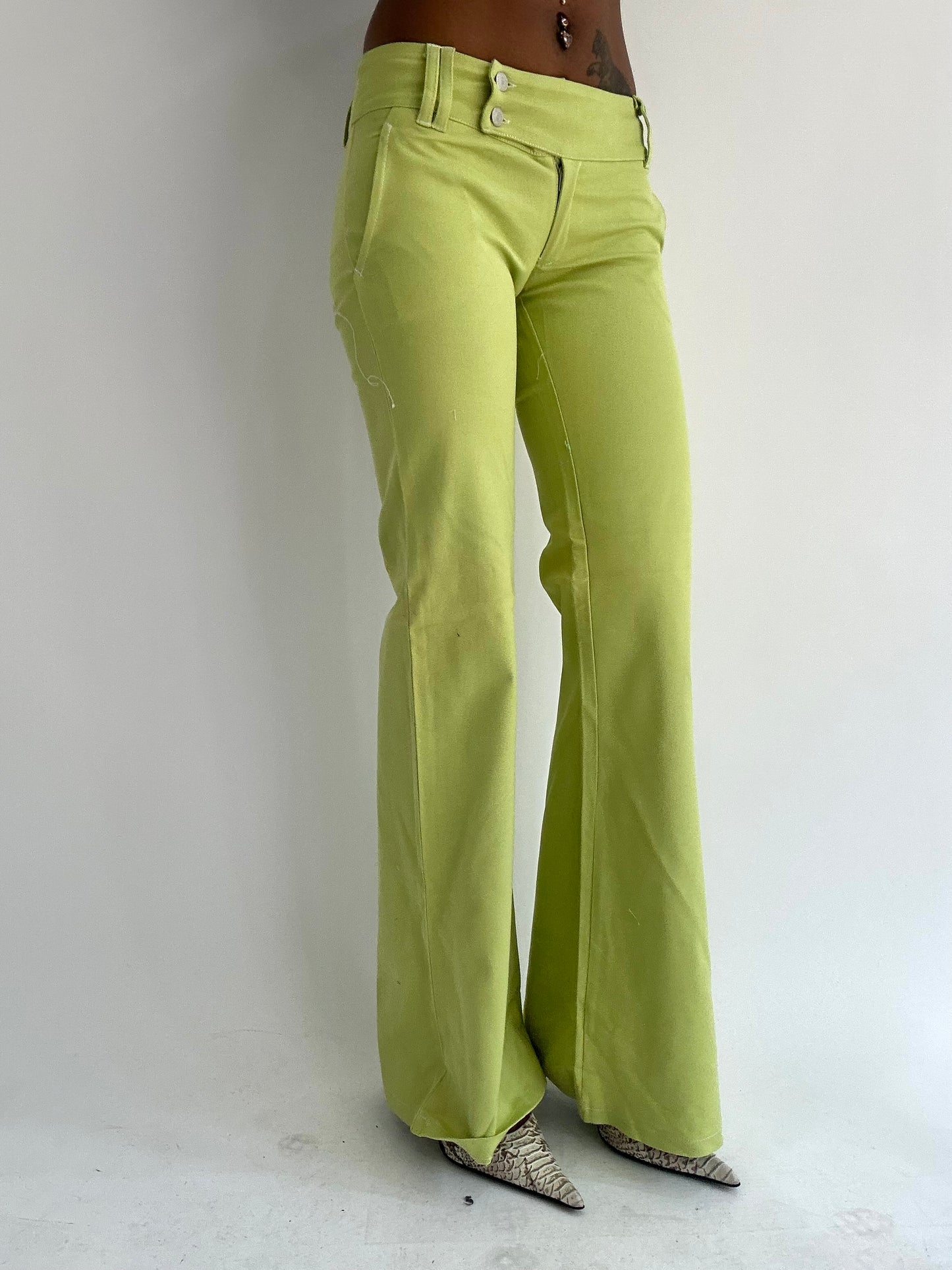 ‼️ | lime green fitted trousers