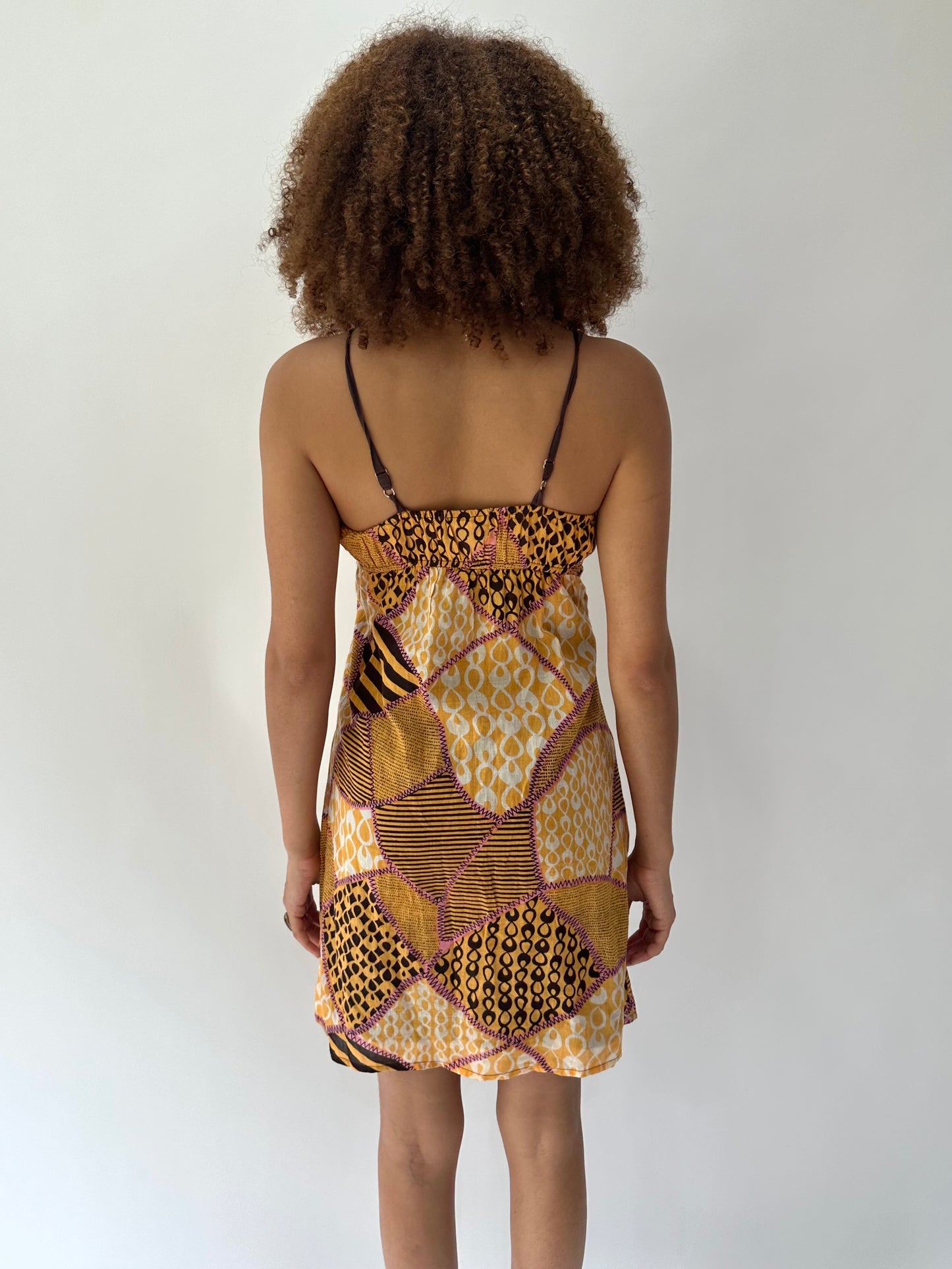 festival drop | small/medium orange patterned mini dress