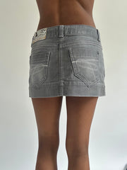 euro trash | small grey old label bershka mini skirt