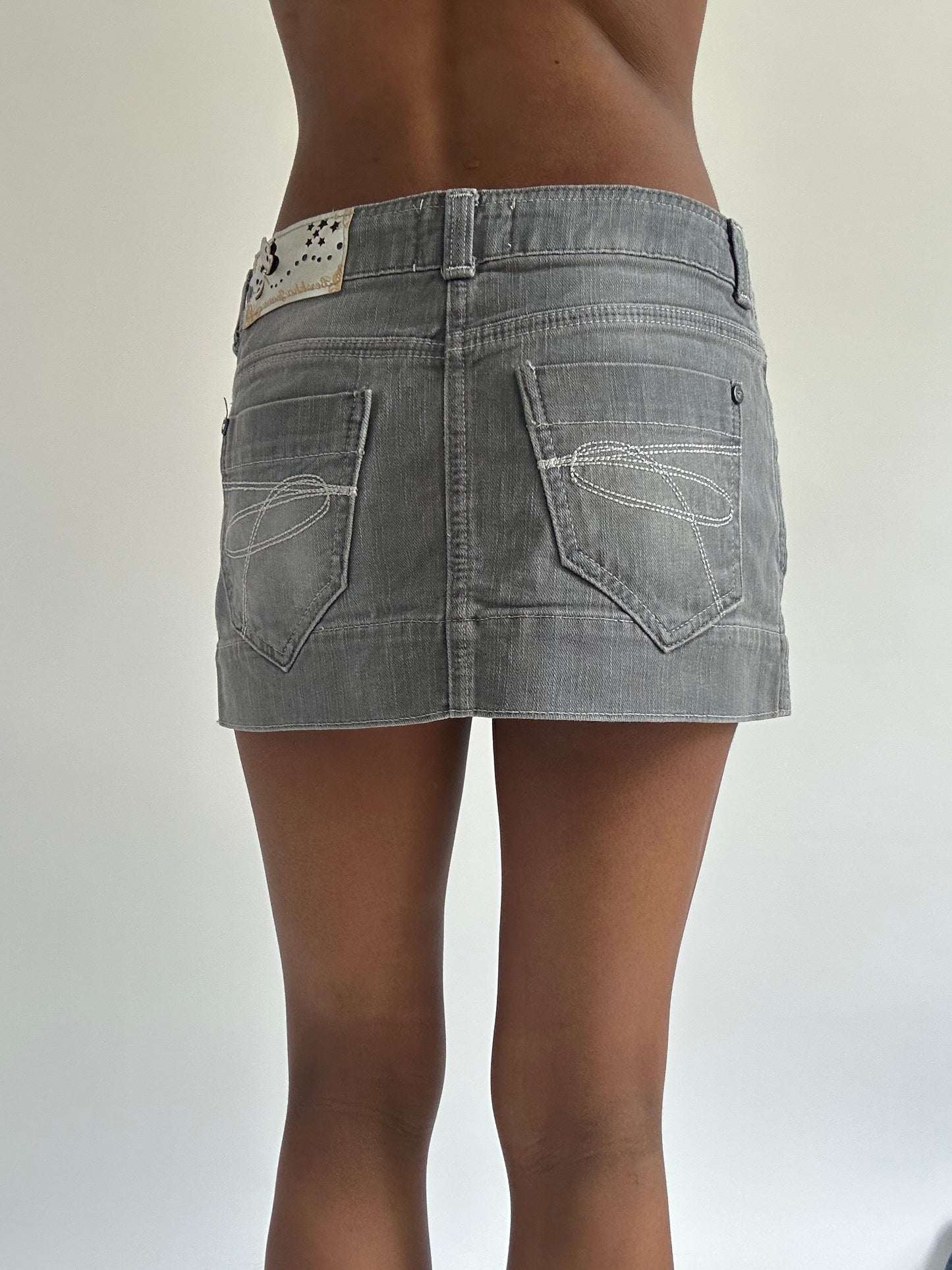 euro trash | small grey old label bershka mini skirt