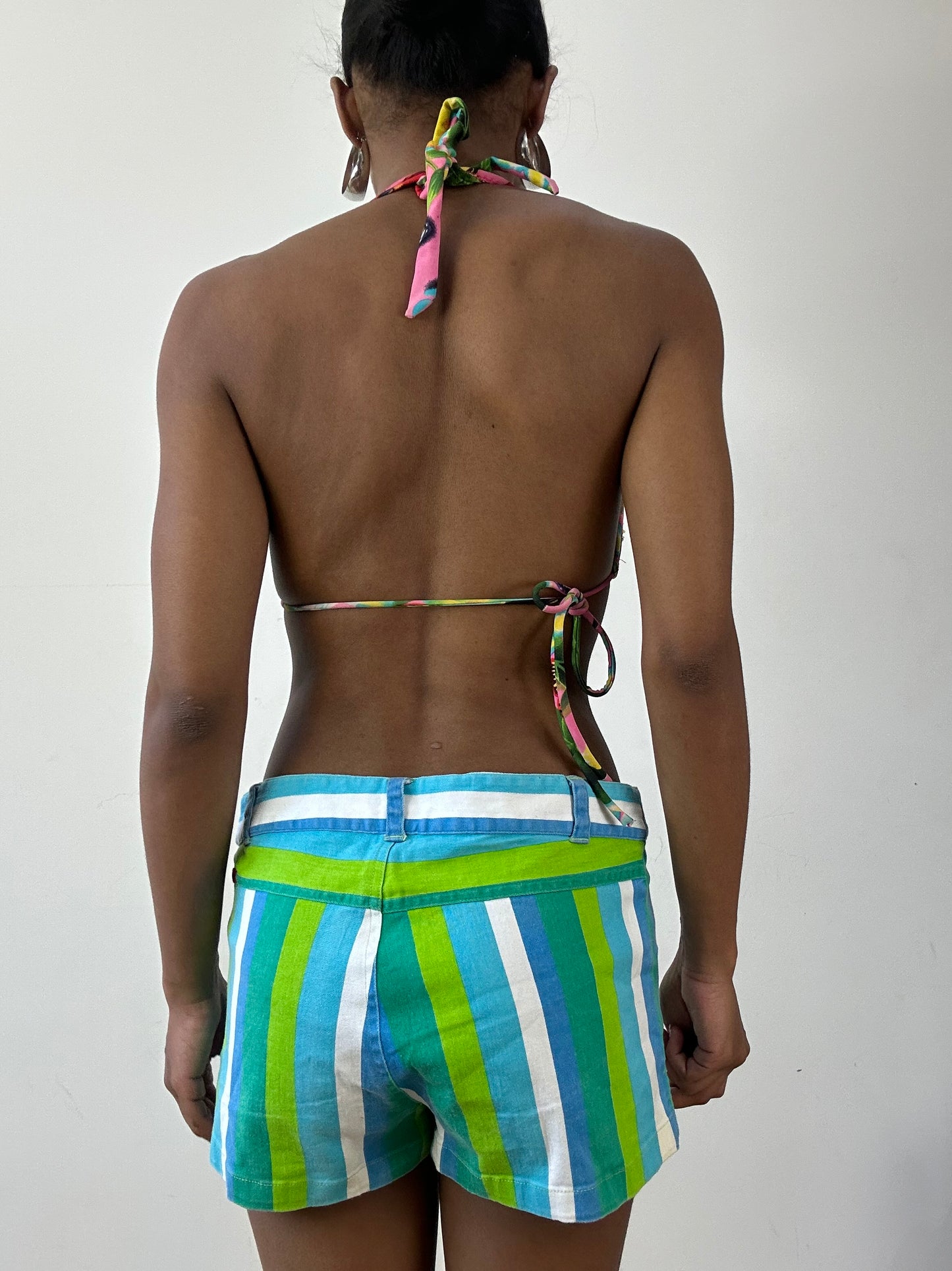 vintage edit twenty-seven | medium pink butterfly bikini set with beading and sequins