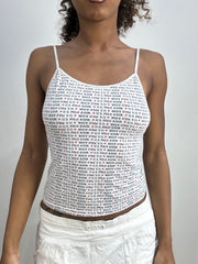 💻 athleisure edit | small white and blue polo u.s cami top