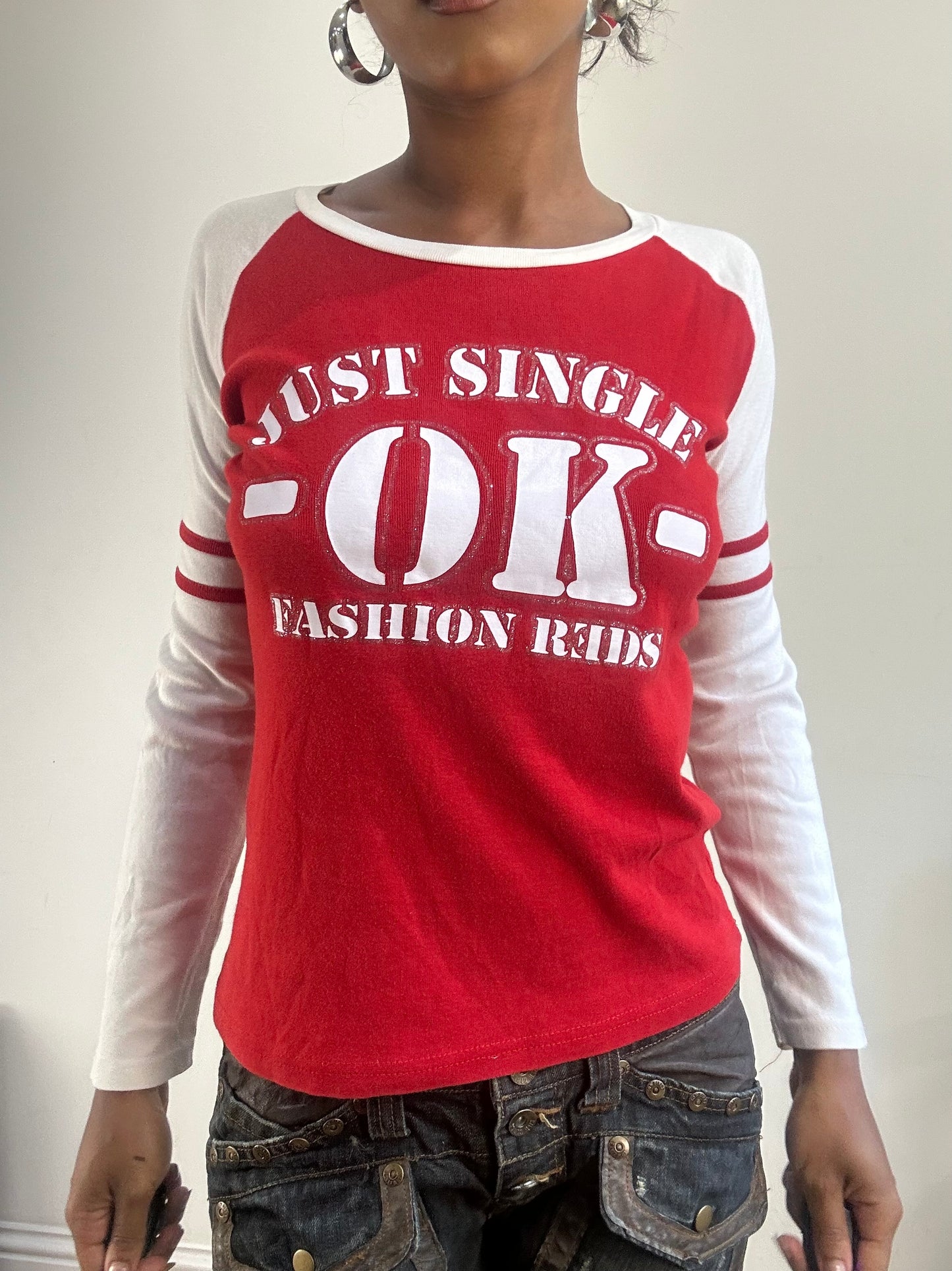AUTUMN EDIT | small red and white long sleeve top with stripes