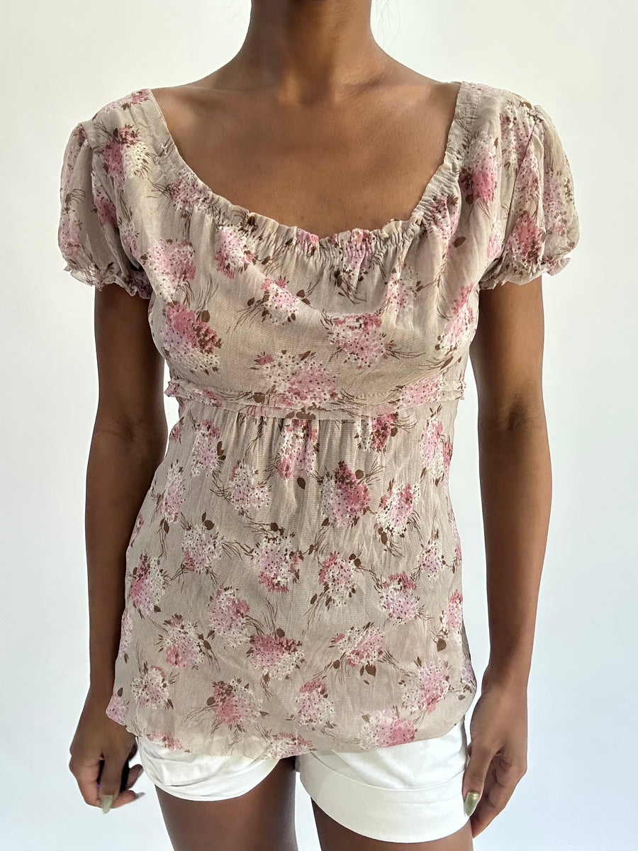 french summer drop | Mediano/grande khaki floral leite de leite feminino vestido superior