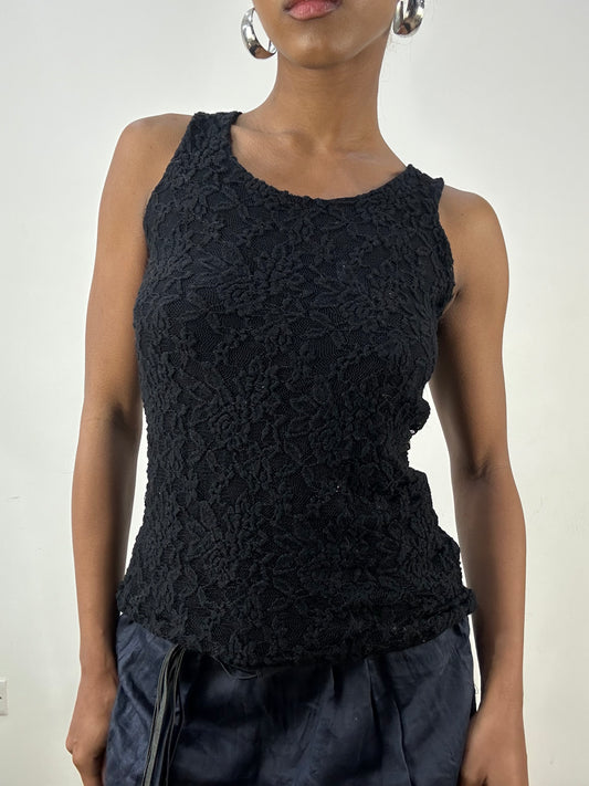 vintage edit: indie sleaze | small black lace tank top