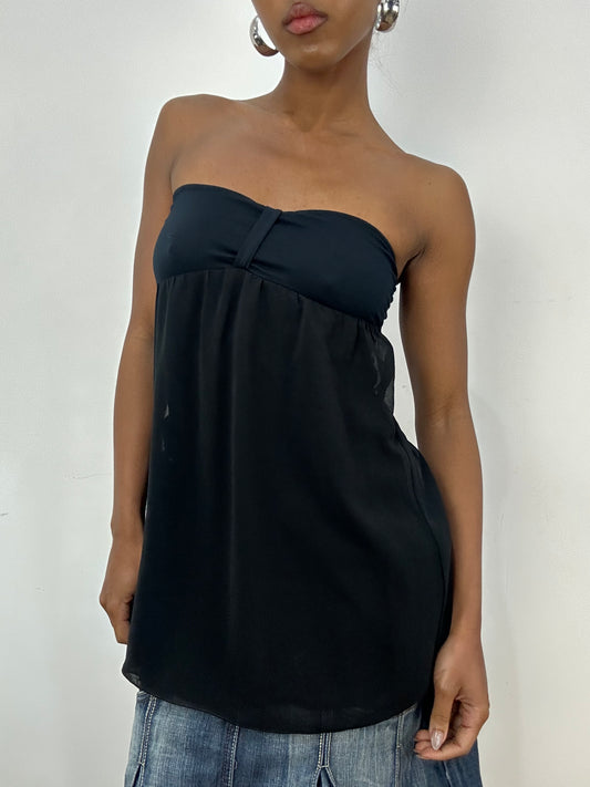 vintage edit: indie sleaze | small black intimissimi bandeau top