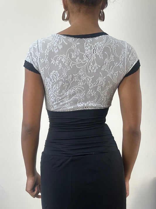 AUTUMN EDIT | extra small black and white bodysuit top