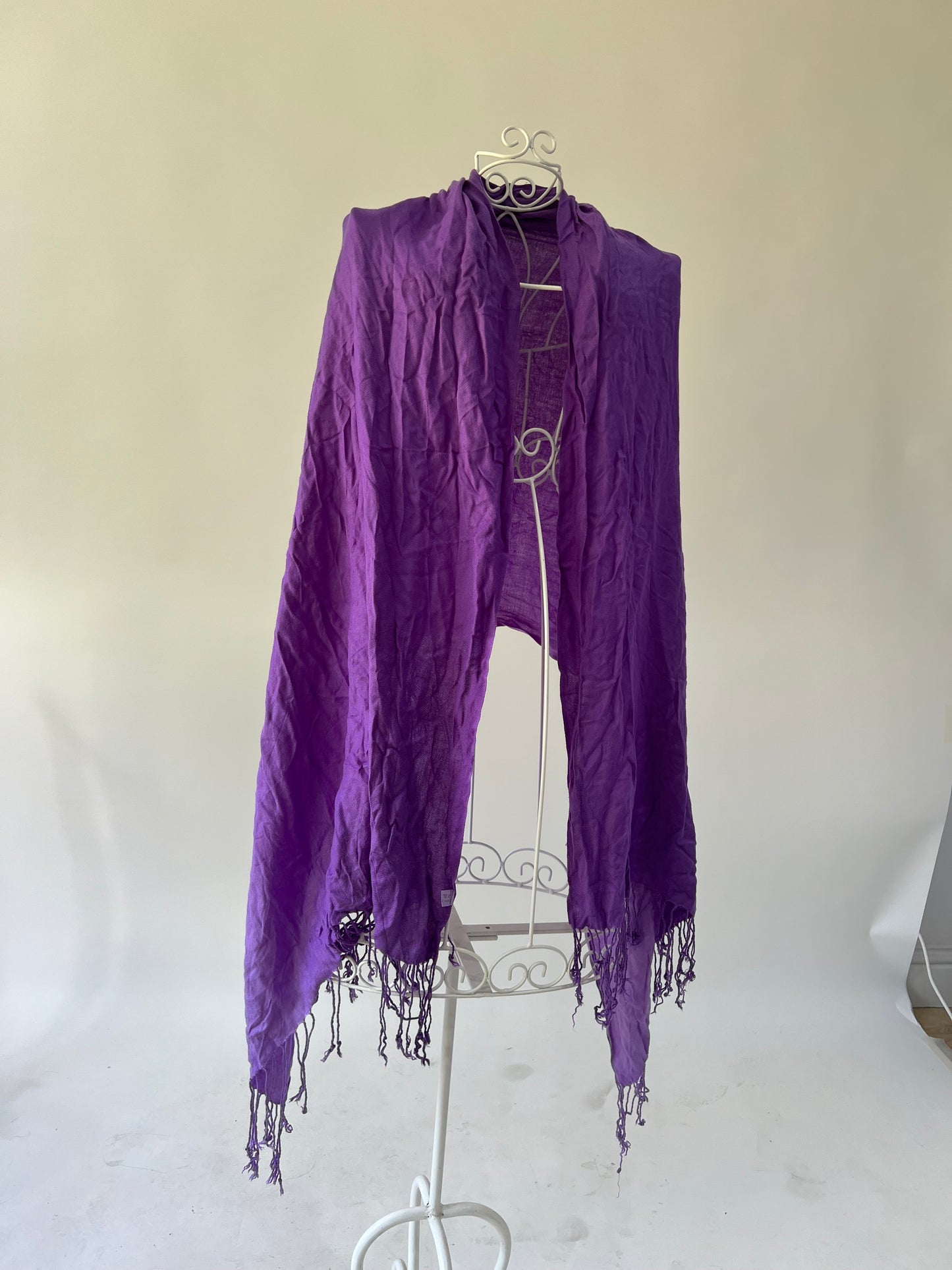 SATC drop | purple scarf with tassels