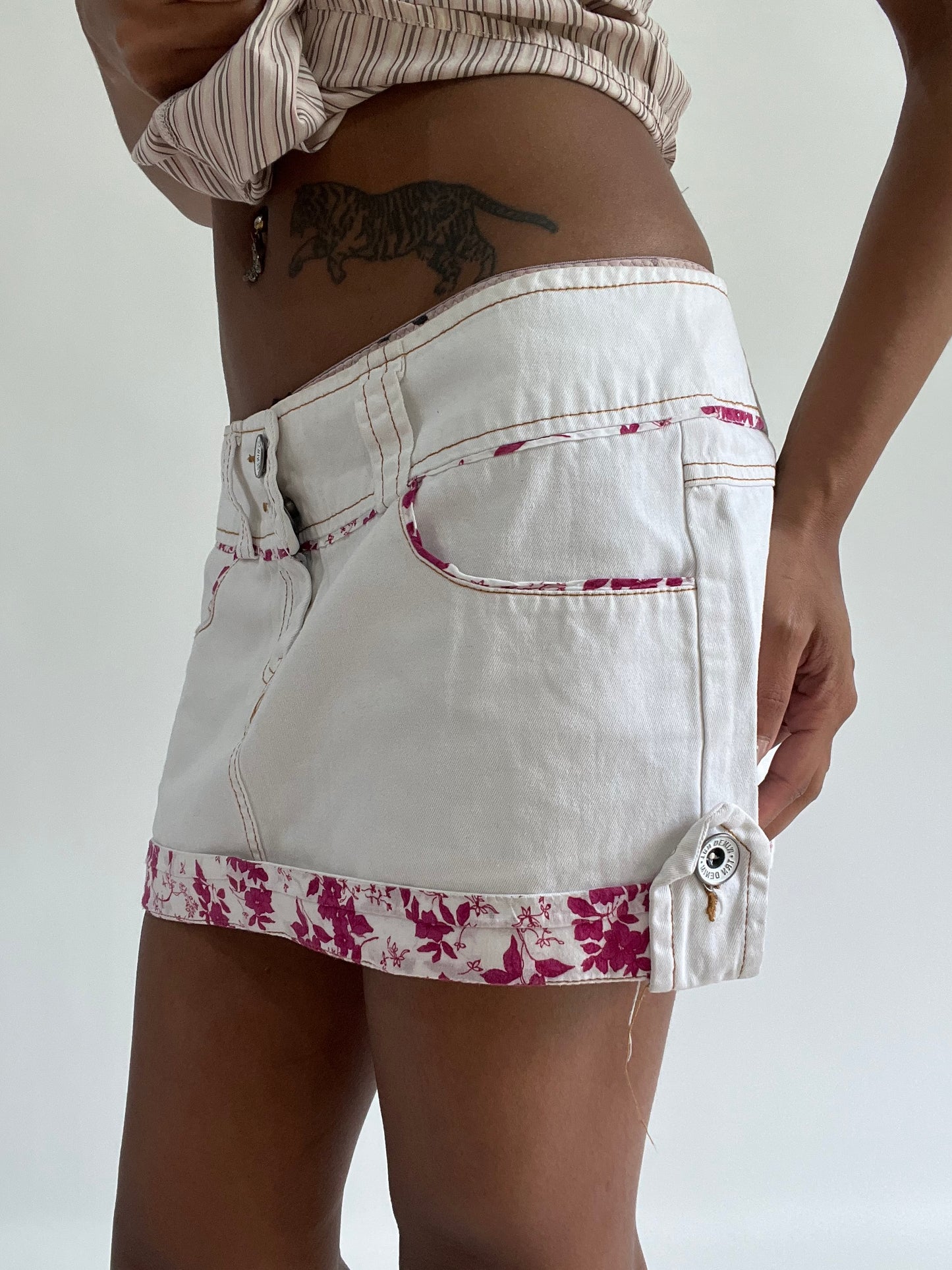 BEST PICKS | medium white denim mini skirt