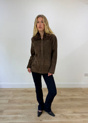small brown suede jacket