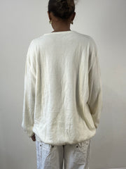 winter edit | large cream classic argyle print jumper