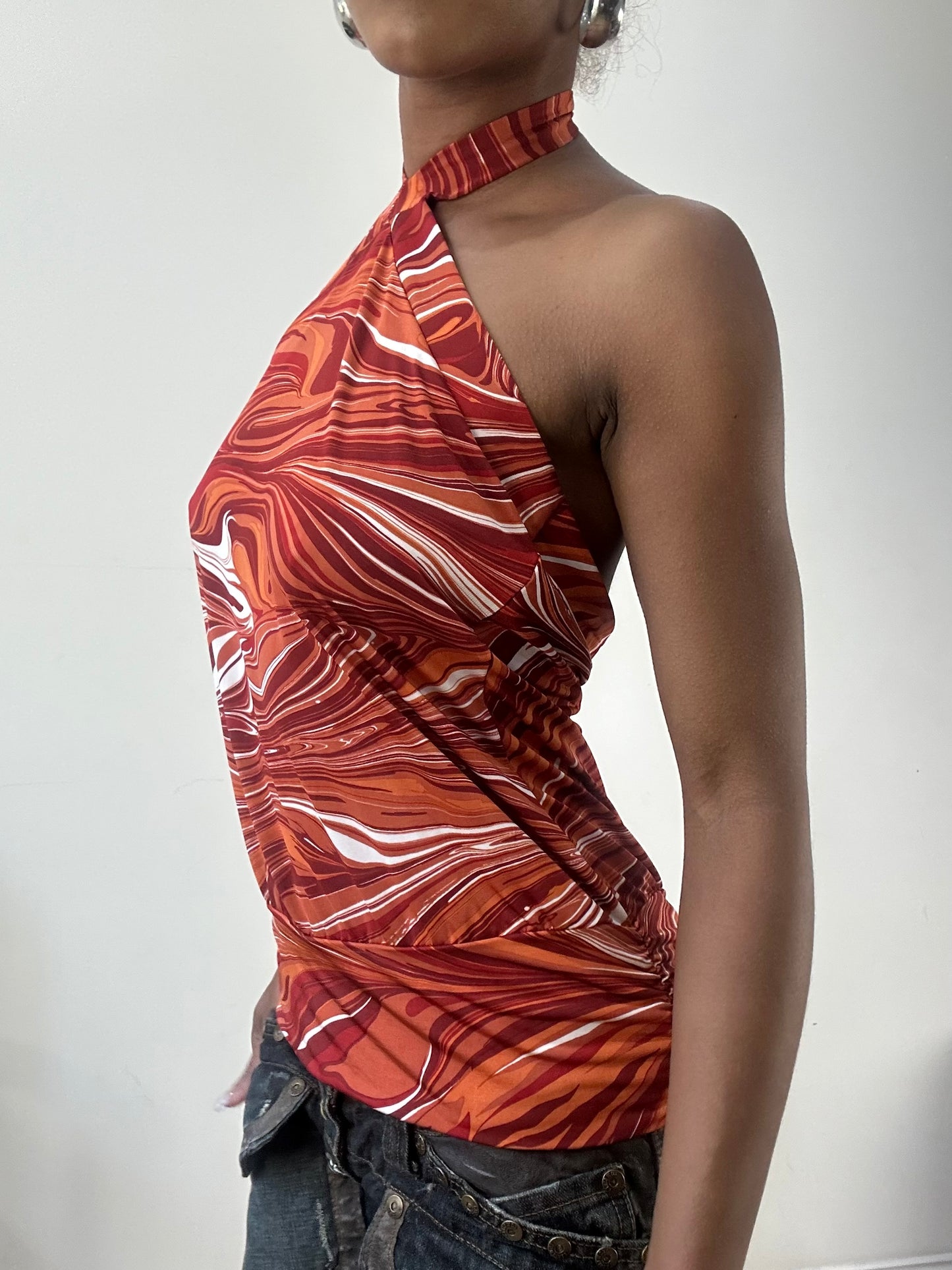 AUTUMN EDIT | small orange old h&m halterneck top