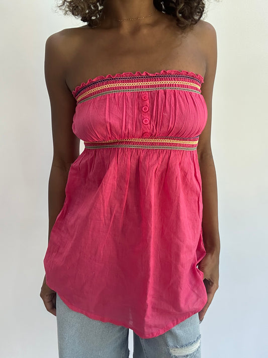 beach drop | small pink bandeau top