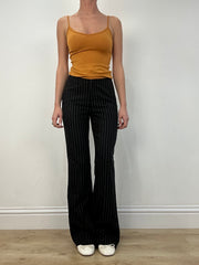 vintage edit: date night | taille: S · couleur: noir · article: pantalon · détails: rayures tennis