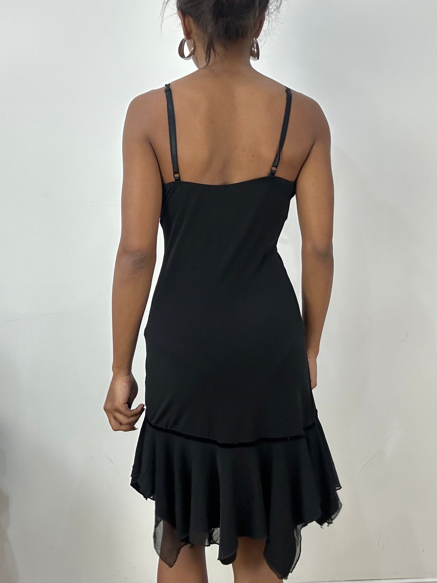 vintage edit: halloween | small black asymmetric mini dress
