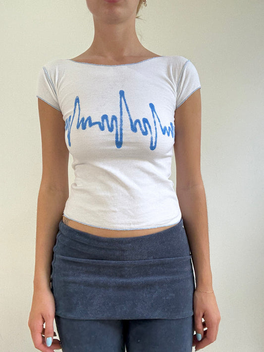 💻‼️ baby tee with blue print