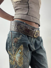 LFW edit | couleur: marron + doré · article: ceinture · détails: audacieux + clous + boucle + détail