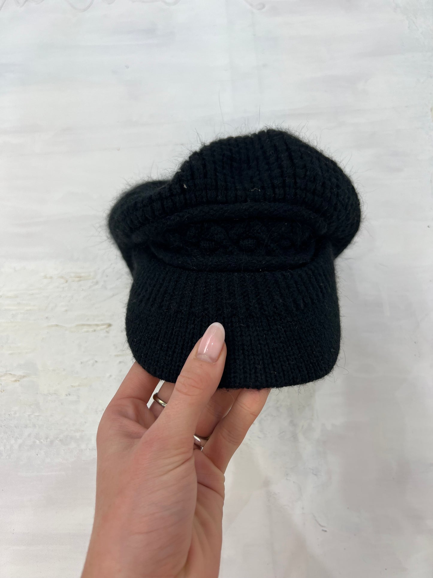 vintage edit ten | black knitted cap hat