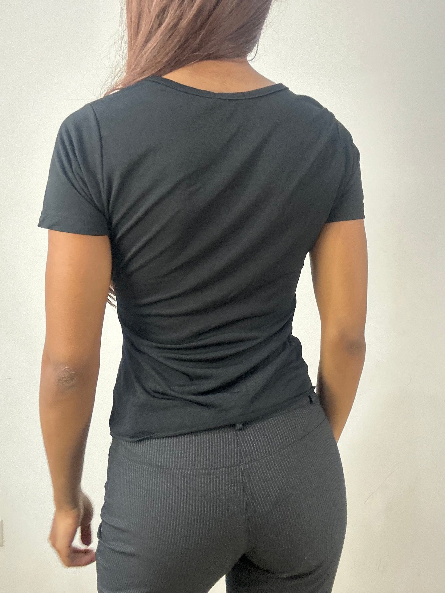 ‼️💻 small black topshop tshirt with silver glitter spiderweb graphic