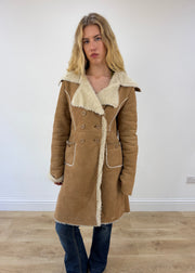 small beige afghan coat