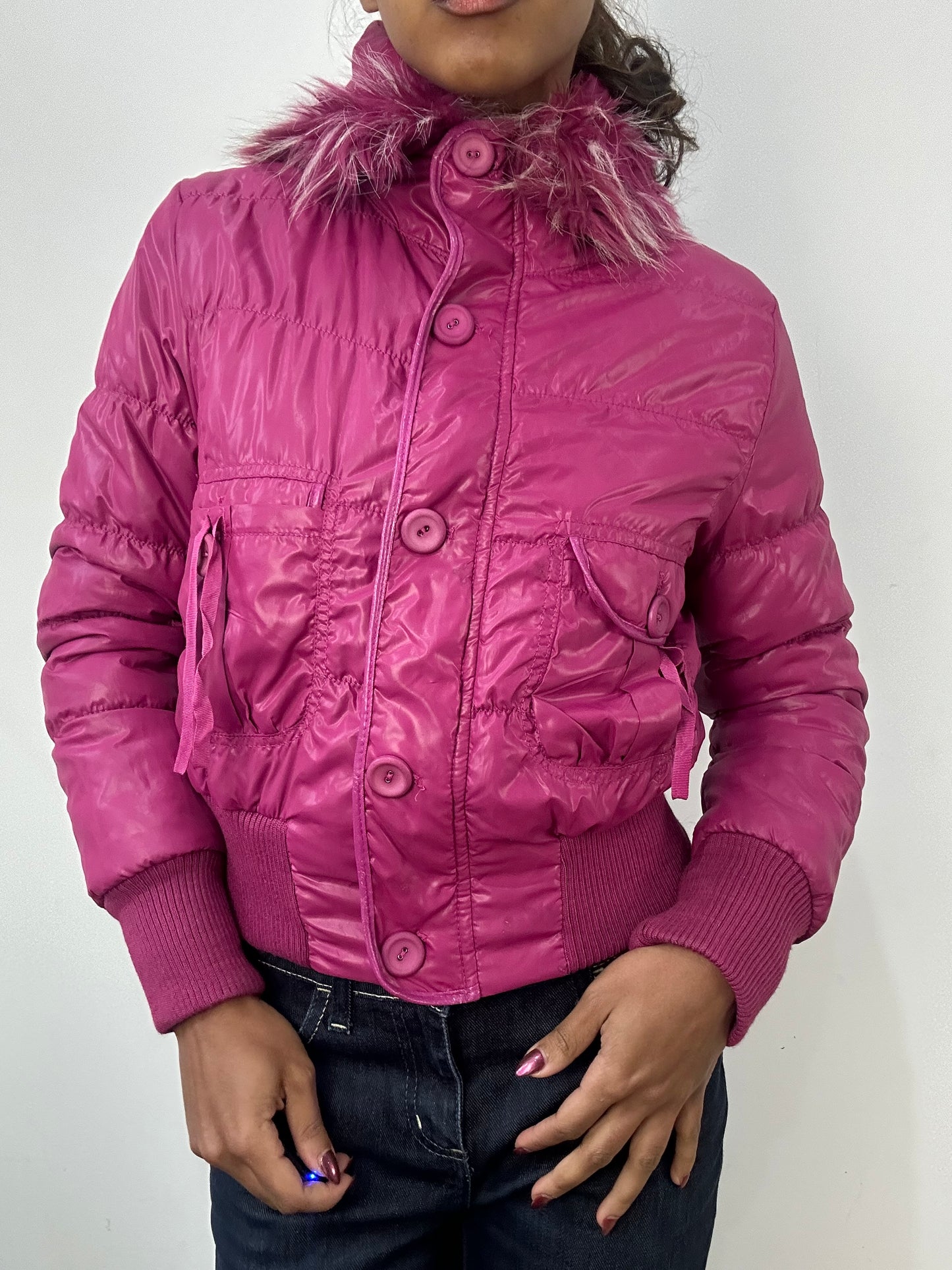 BEST PICKS | small pink zip up puffer jacket