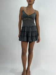 BEST PICKS | small grey ruffle mini dress