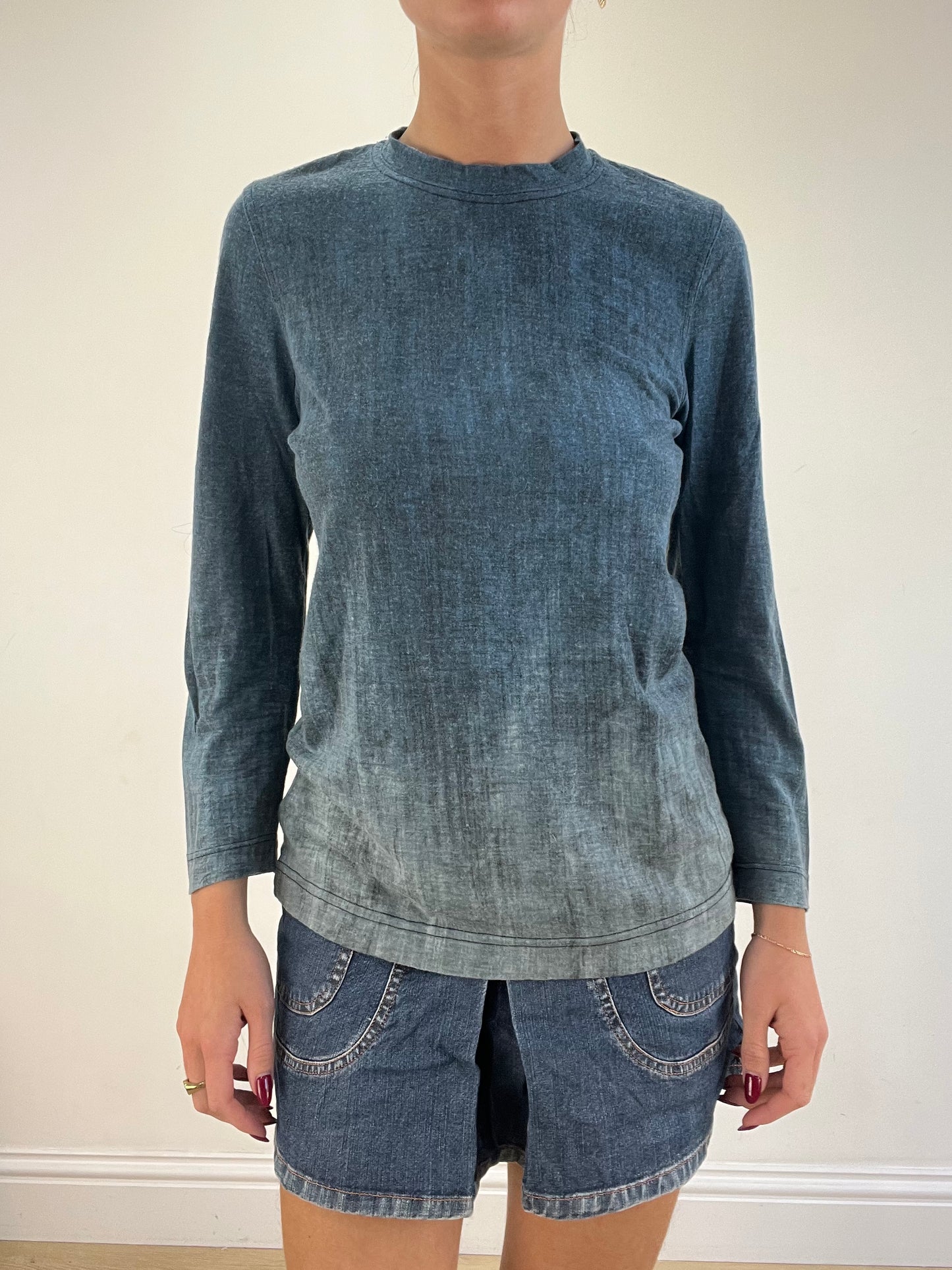 vintage edit sixteen | medium blue gradient just cavalli long sleeve top