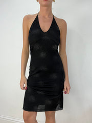 vintage edit fourteen | medium black halterneck dress