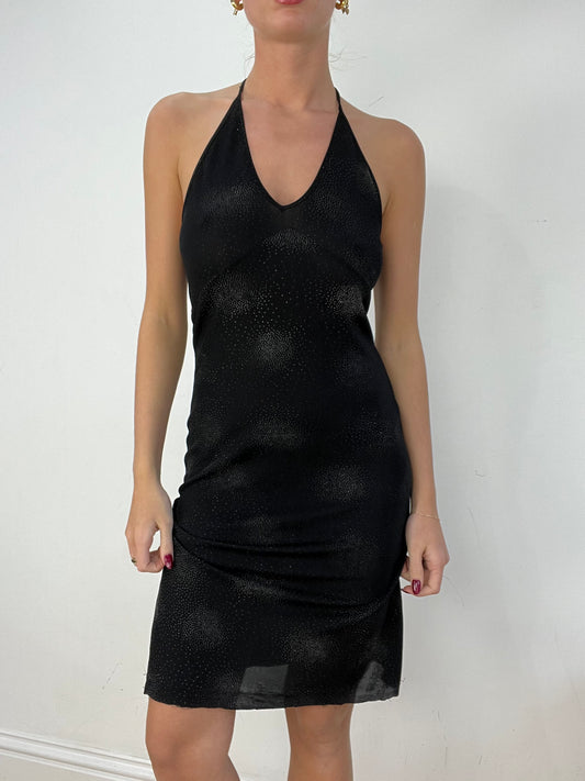 vintage edit fourteen | medium black halterneck dress