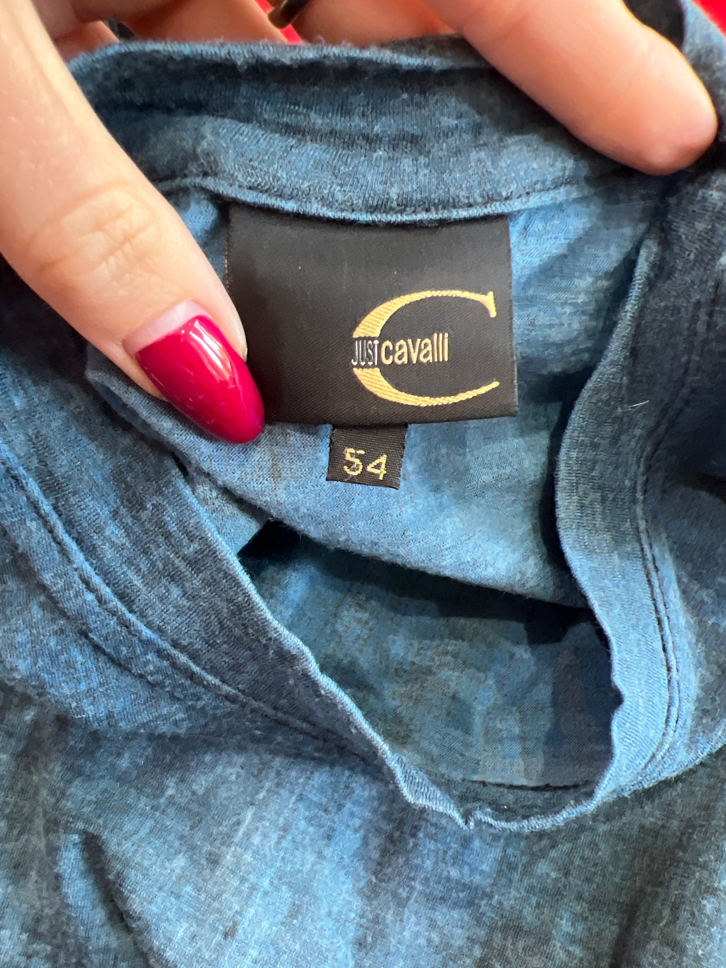 vintage edit sixteen | medium blue gradient just cavalli long sleeve top