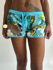 summermaxxing drop | small/medium o’neill blue floral mini shorts