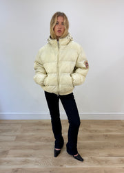 large cream puffer coat