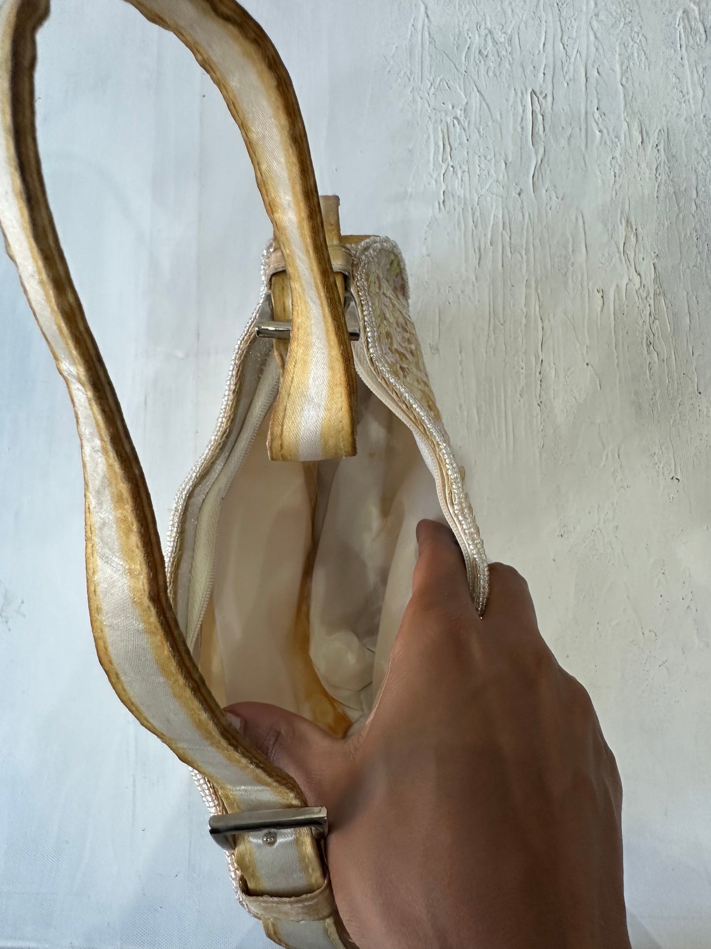 BEST PICKS | yellow mini shoulder bag with iridescent sequins throughout