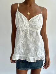 summermaxxing drop | medium white esprit cami top