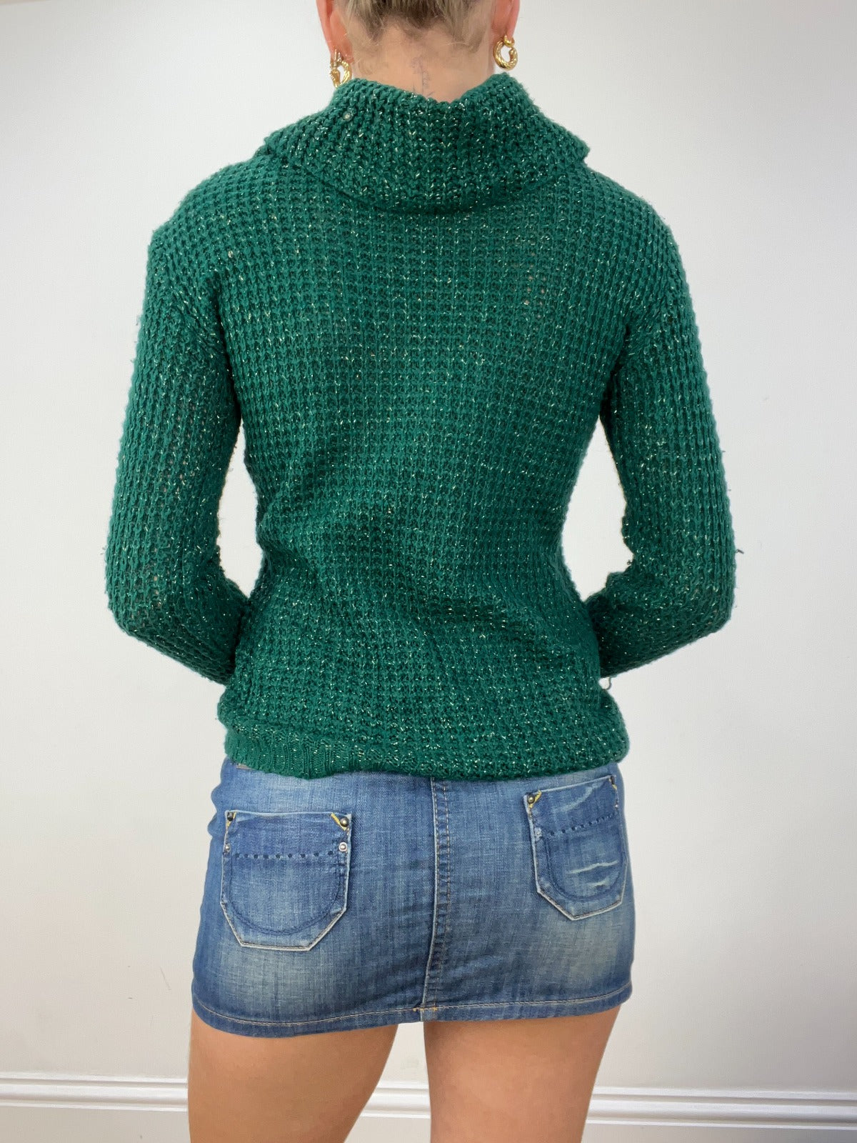 WINTER FAVOURITES | small emerald green knit roll neck jumper