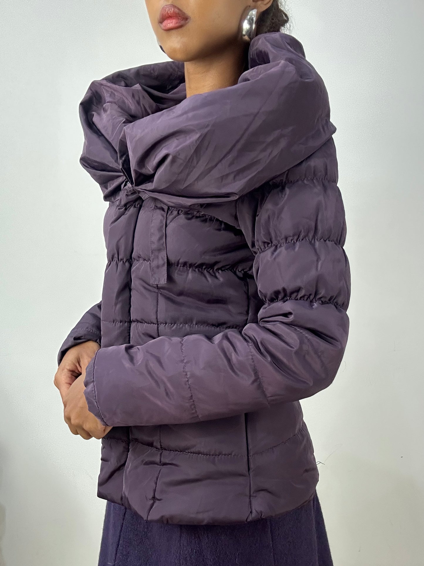 vintage edit: halloween | small purple puffer jacket with oversized collar