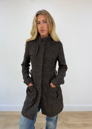 medium orsay brown plaid jacket