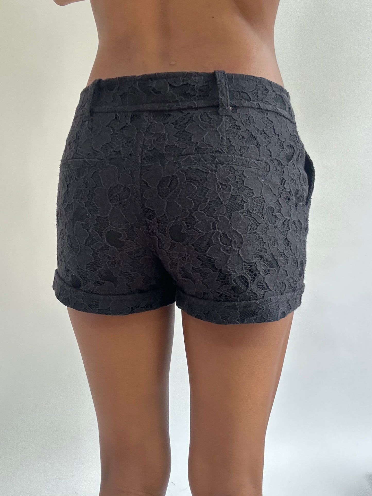 BEST PICKS | small black pimkie lace overlay mini shorts