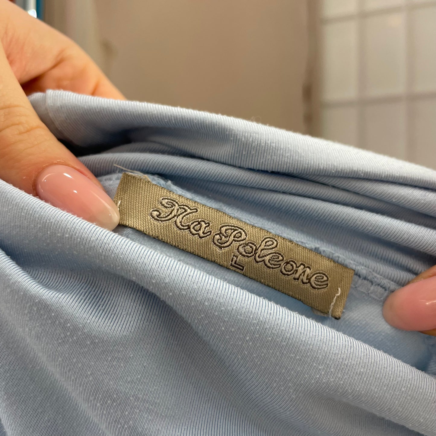 ETHEREAL GIRL DROP | large blue long sleeve turtleneck top