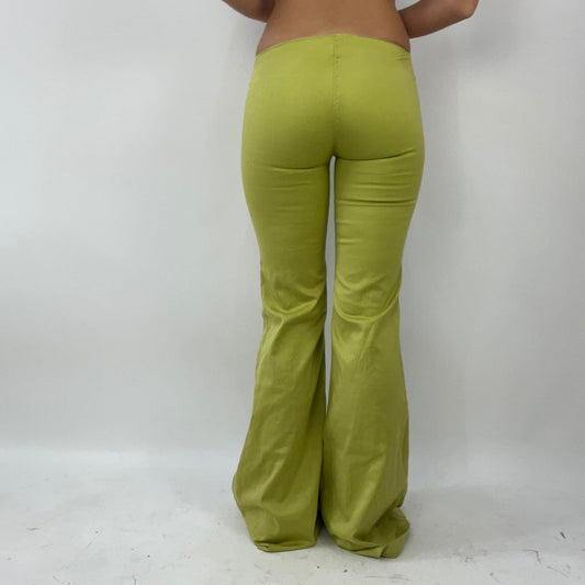 FUTURECORE DROP | xs green flared trousers with front pocket detail